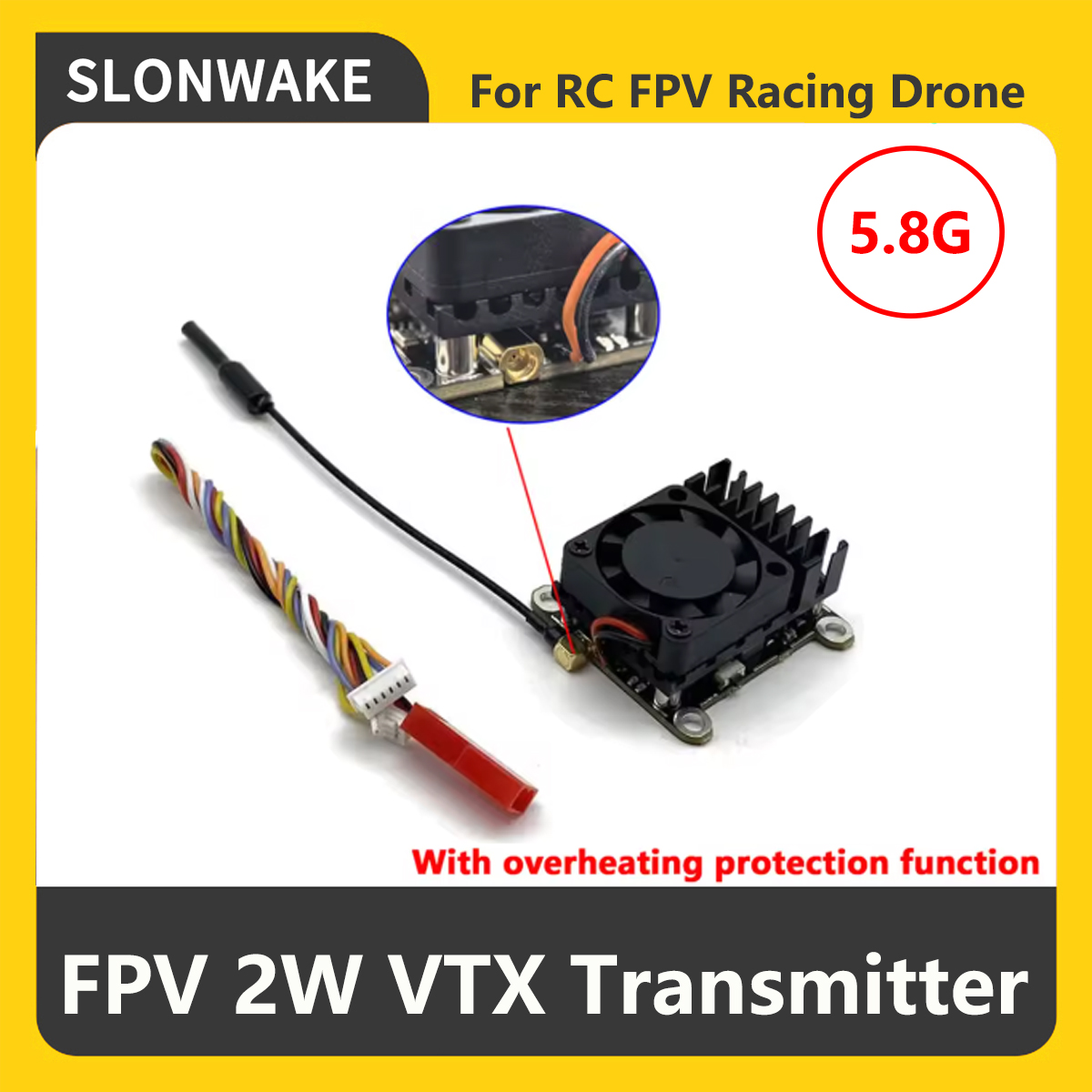 SLONWAKE 5.8G 2000mW FPV VTX ต - Fpv Drone Camera บทวิจารณ์และราคา